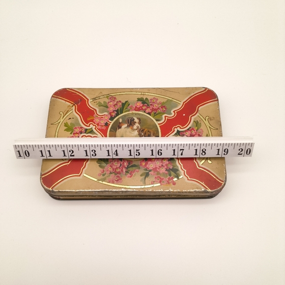 Antique 1910s "Will It Bite?" Puppy Dog Litho Tin | French Modèle Déposé - Picture 6 of 8